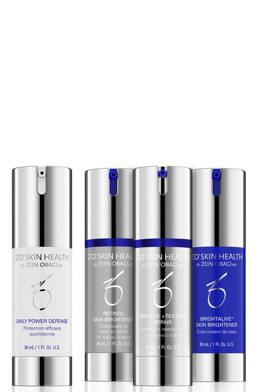 zo skin health skin brightening program and texture